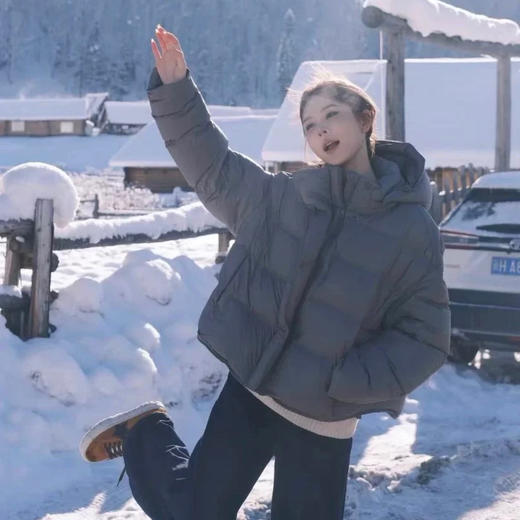 澳洲AUChris 摩登短款龟背泡芙 可拆卸 连帽羽绒服 ACYSDYP202513 商品图6