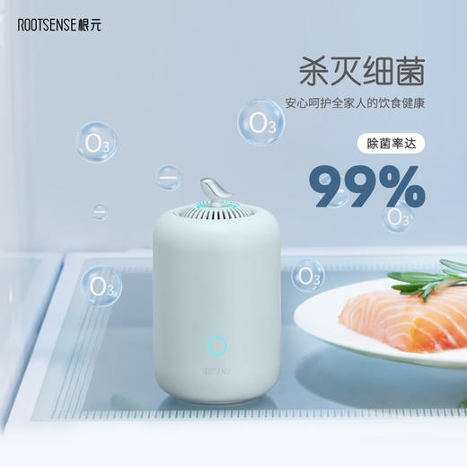 【一晚回归清新冰箱】 根元冰箱除味器-灯笼 除jun除味延长保鲜 降解农残 食物不串味 2档设置 3000mAh电池 4小时充满 常规档40天长续航 适用车内/卫生间/鞋柜/收纳柜/冰箱 商品图4