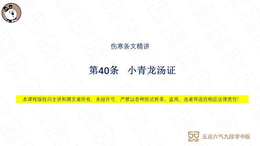 伤寒第40条 小青龙汤证 商品图0