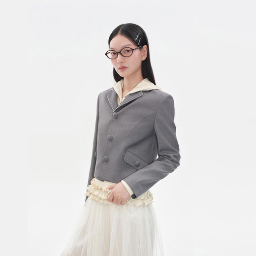 HERLIAN 2025冬季新品 直筒短款西装外套女士 商品图1