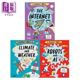 【中商原版】英文原版儿童科普绘本 天才之书3册 The Brainiacs Book of the Climate and Weather Robots and AI the Interne