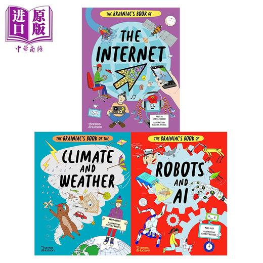 【中商原版】英文原版儿童科普绘本 天才之书3册 The Brainiacs Book of the Climate and Weather Robots and AI the Interne 商品图0