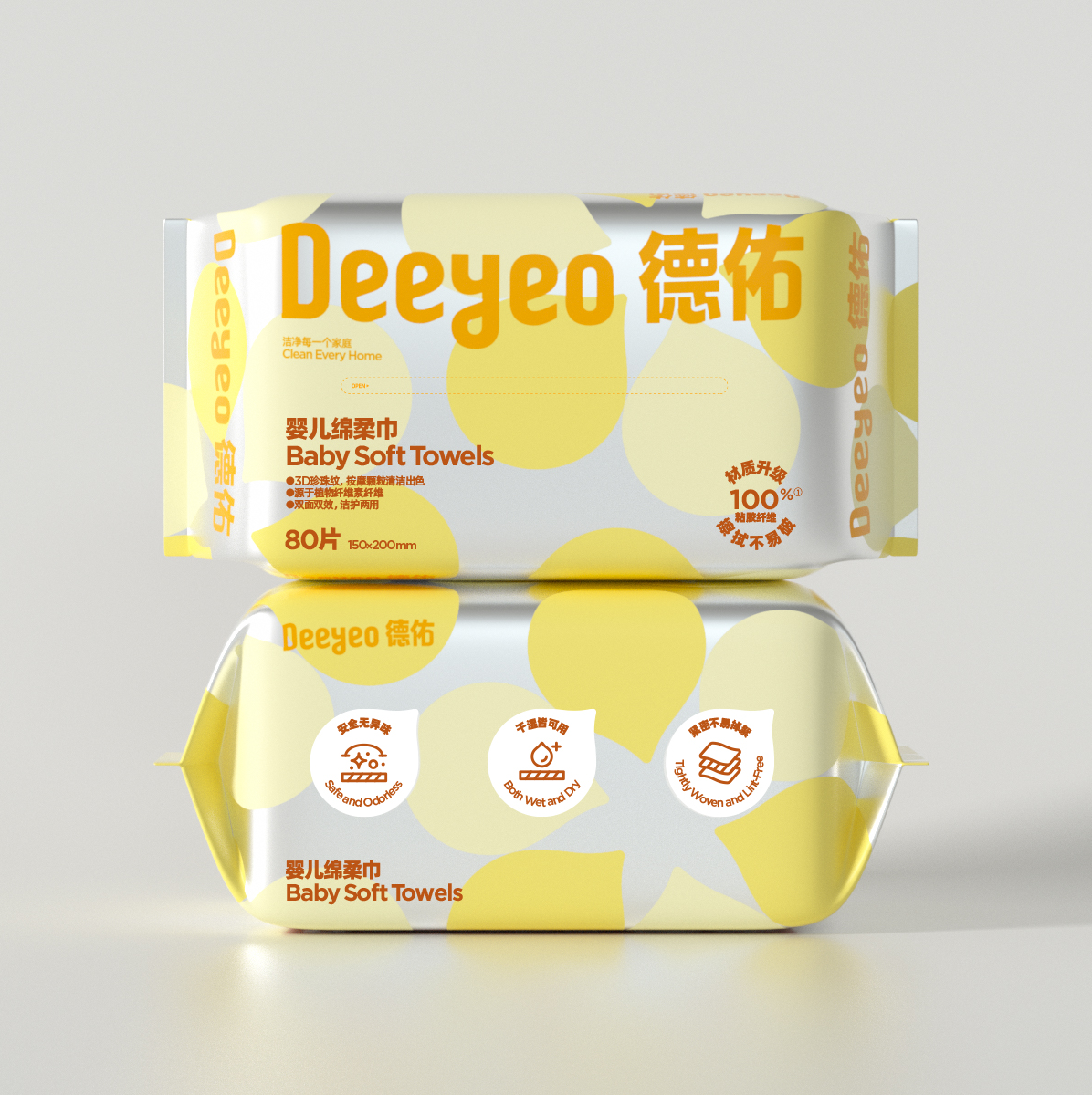 德佑婴儿珍珠纹绵柔巾80片*6-格鲁比第12届孕婴童展（20周年庆）专享秒杀，12月13日-12月14日上饶国际大酒店活动现场核销，超时未核销自动退款