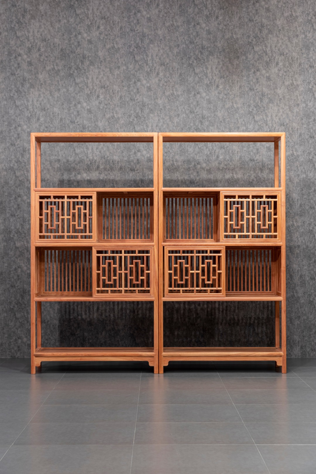 红桥红  家具严选  缅甸花梨（大果紫檀）【 189直棂 层架】