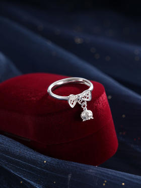 子佩集S990银【铃兰之约】戒指【QLJZ001】纯银花丝蝴蝶结2410