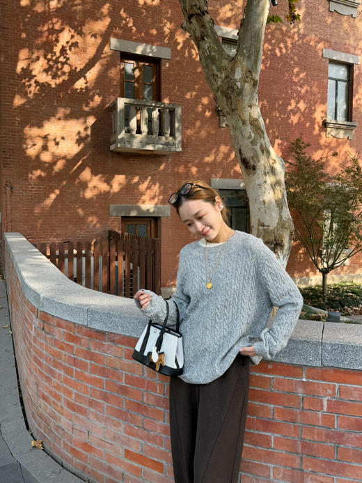 2511411   羊绒 立体麦穗 针织毛衣 商品图3