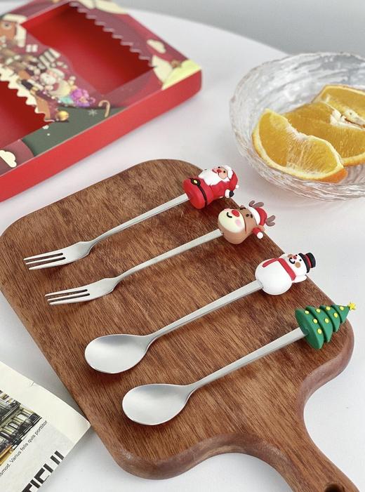 【圣诞勺叉套装】 ✅莫兰迪ins风格，高级感满满    ✅食品级 不锈钢材质，一体锻压，坚固耐用-ZTDJ 商品图8