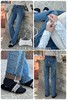 N51202#弹力绒牛仔闪瘦裤 商品缩略图0