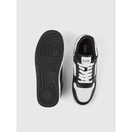 GXG通勤男鞋简约休闲运动鞋经典黑白熊猫配色休闲板鞋 商品图3