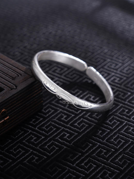 【芳香满溢】子佩集S999银手工手镯原创设计【55071102】2407 商品图0