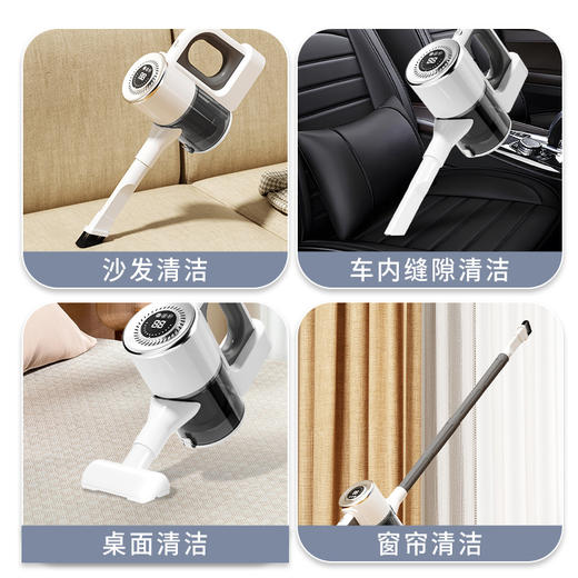 【全新升级❗️顶配款】无线车载家用吸尘机 强力小型大吸力静音洗拖地毯一体便携吸尘器 商品图3
