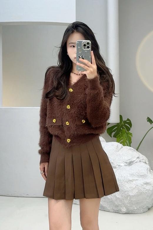 amadella 软糯仿貂毛时尚洋气开衫外套 21788 商品图0