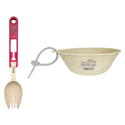 泰国清迈by UTMB®限定版环保餐具套装（叉勺+碗、叉勺+碗+号码布腰带）户外跑步运动越野跑出现便捷餐具 商品图2