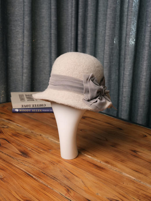 北京仓｜CA4LA-CF POEM6-缎带 钩针 渔夫帽（米色）［日本设计师］ 商品图1