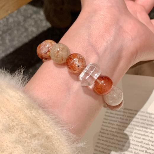 ARSIS｜晶石系列 正财鸿运·千层幽灵红胶花串珠手链 商品图2