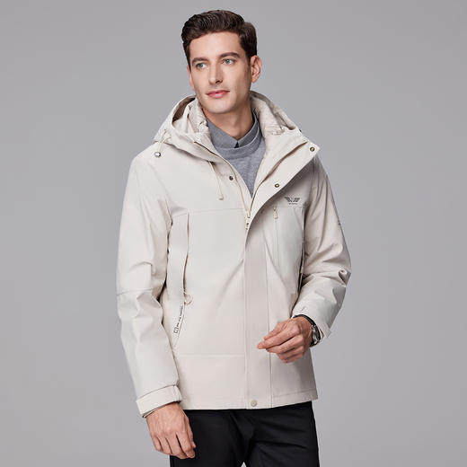 【可拆卸内胆】罗蒙羽绒服男士冲锋外套羽绒服一衣多穿保暖舒适时尚工装外套 商品图11