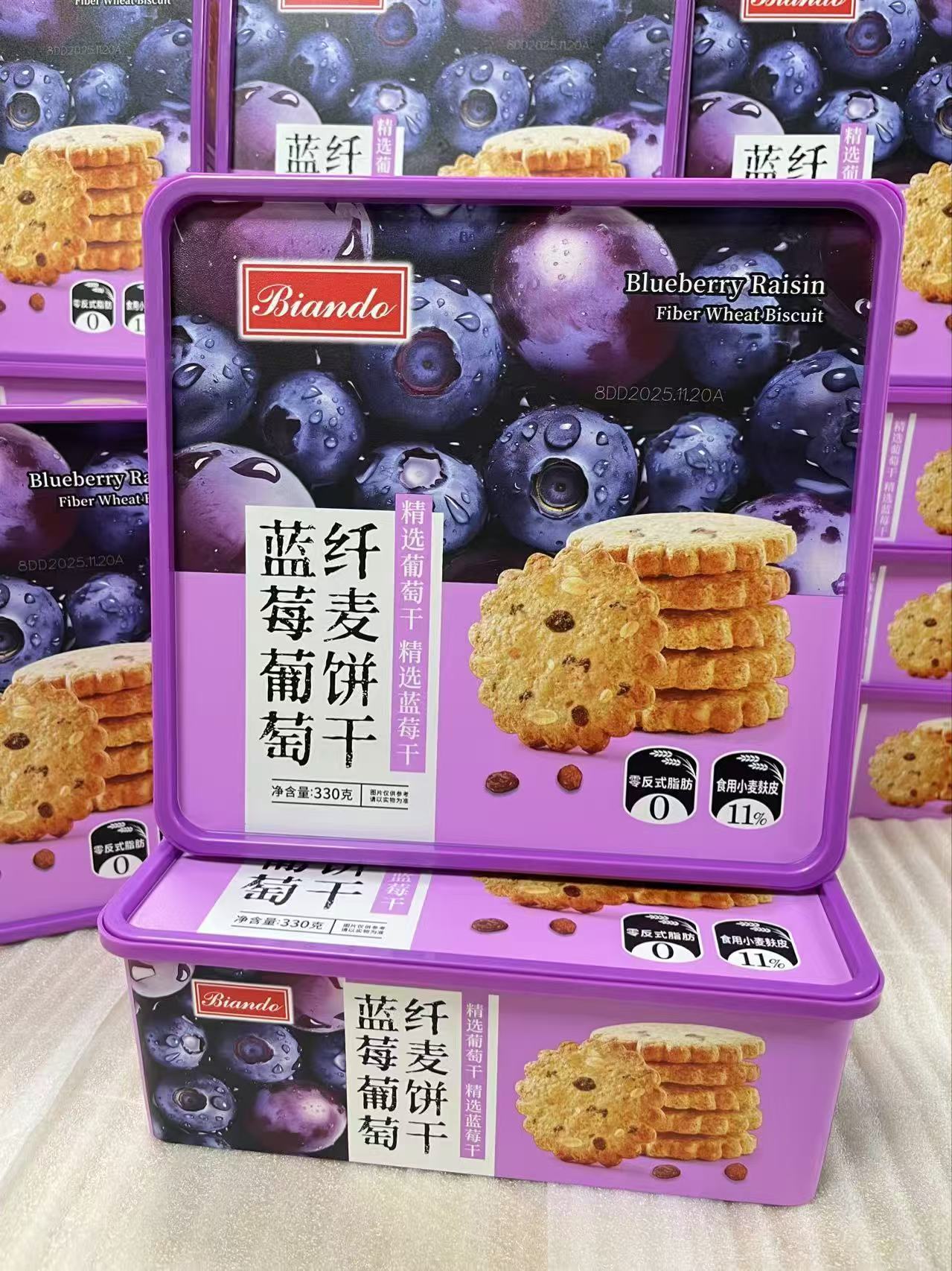 铁尺蓝莓葡萄纤麦饼干330g   4897008413071