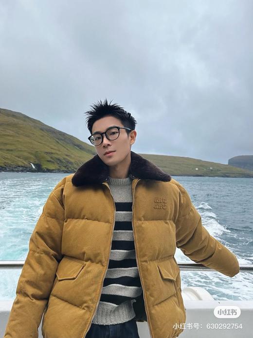 D112737重磅字母拉链皮毛一体羽绒服外套男女同款 商品图8