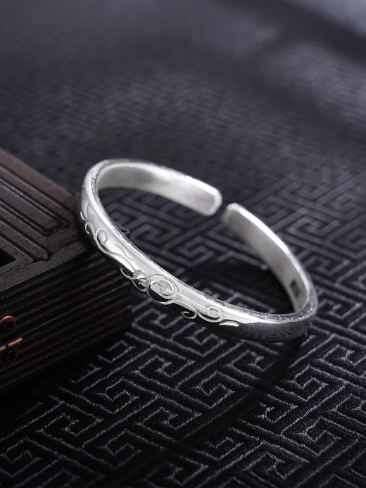 【花梦流年】子佩集S999银手工手镯原创设计【55071116】2407 商品图0