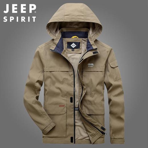JEEP SPIRIT外套男春秋季宽松户外多口袋冲锋风衣运动夹克HL8119 商品图1