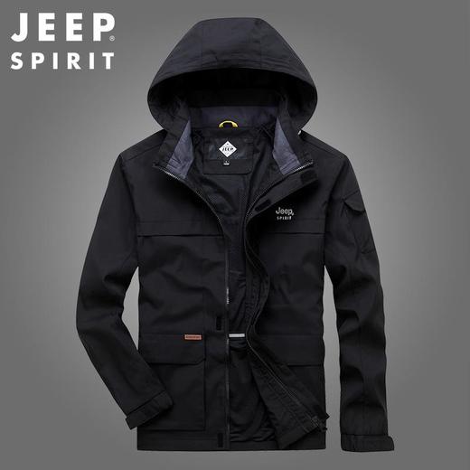 JEEP SPIRIT外套男春秋季宽松户外多口袋冲锋风衣运动夹克HL8119 商品图0