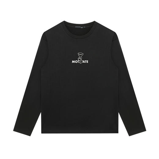 GXG男装【100%棉】25秋季趣味卡通小熊印花男女情侣款圆领长袖T恤K&C 商品图2