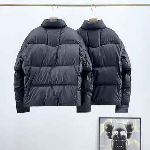 D112706新品皮羽绒字母微标印花图案立领宽松长袖羽绒服男女同款 商品图0