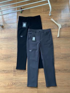 袅家冬季新款男士刺绣户外加绒休闲长裤