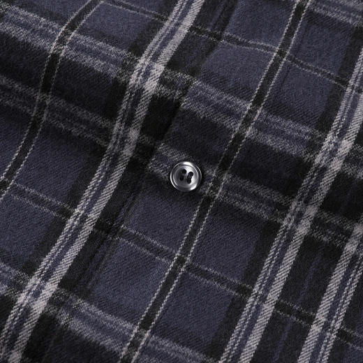 GXG男装【棉100%】25秋季时尚潮流撞色格纹翻领休闲男式长袖衬衫K&C 商品图8