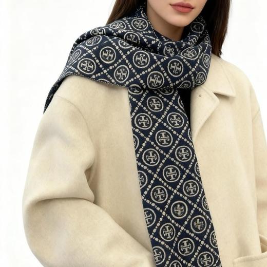 【Tory Burch 汤丽柏琦羊毛围巾】柔软舒适 老钱风高级感满满 秋冬暖心价 商品图4
