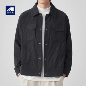 墨麦客灯芯绒翻领工装外套男2023秋季新款对称口袋男士夹克80859