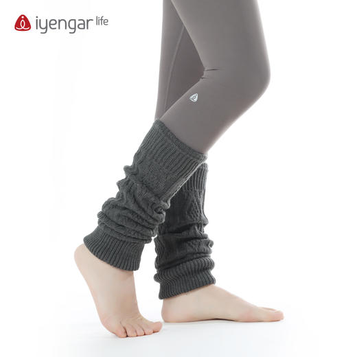 艾扬格 life F1112瑜伽袜套 普拉提袜子 专业女加厚长筒保暖护腿套 舞蹈运动堆堆袜 商品图1