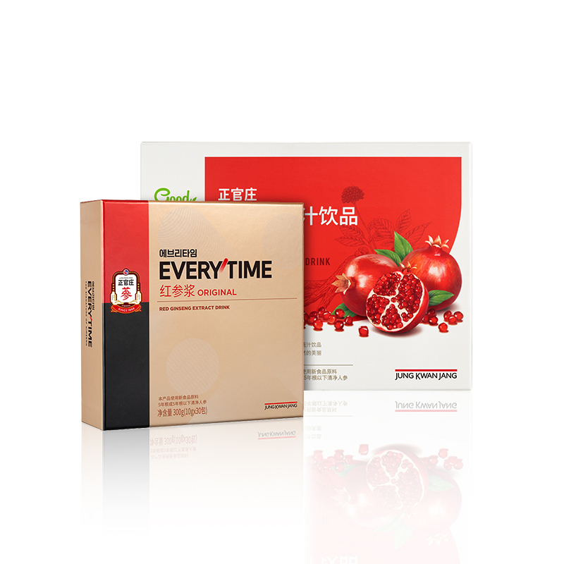 韩国百年红参品牌 |  正官庄红参石榴汁臻享饮料50ml*30包 / 红参浆10g*30条