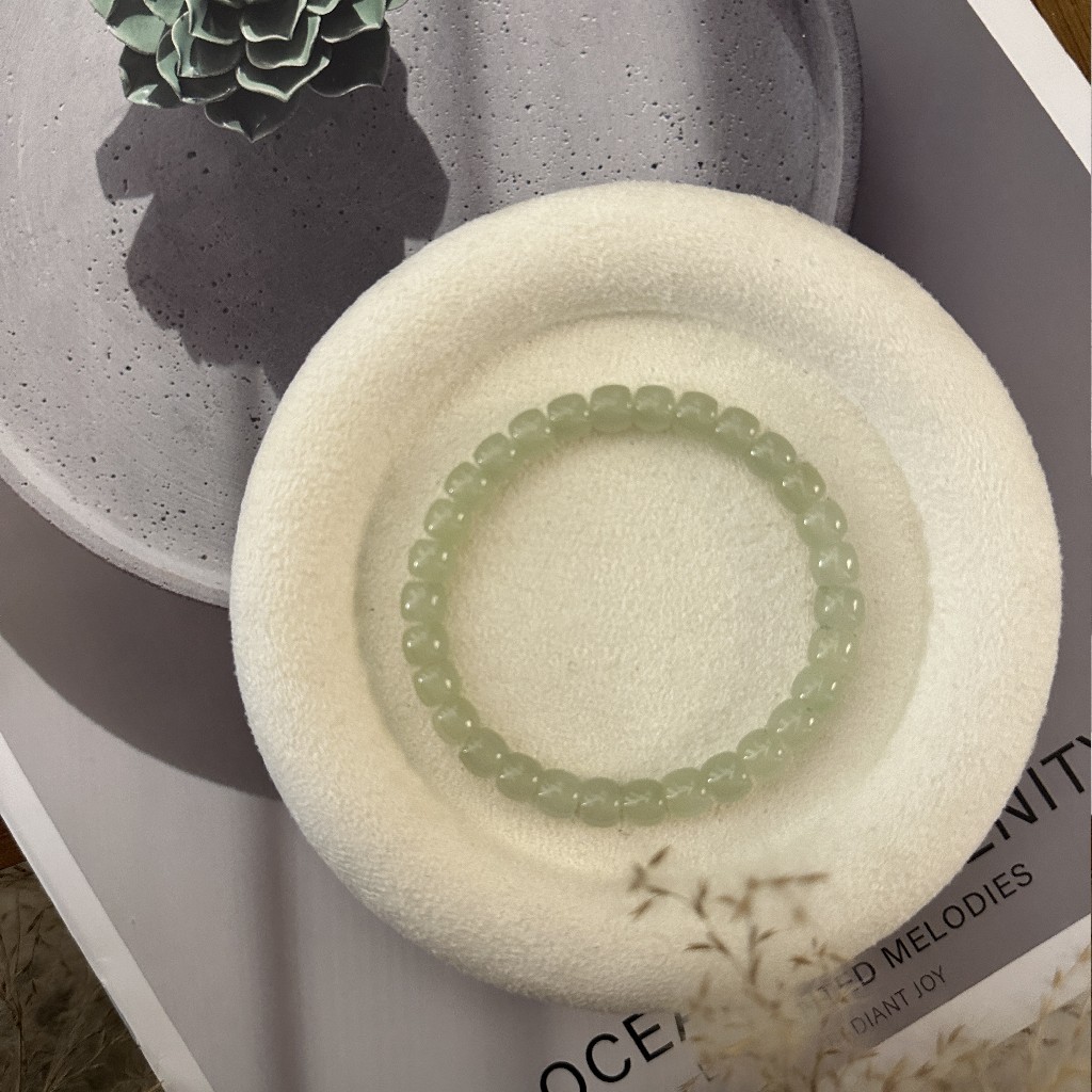 软青 和田玉直切手串 7mm温温润润的 太美了