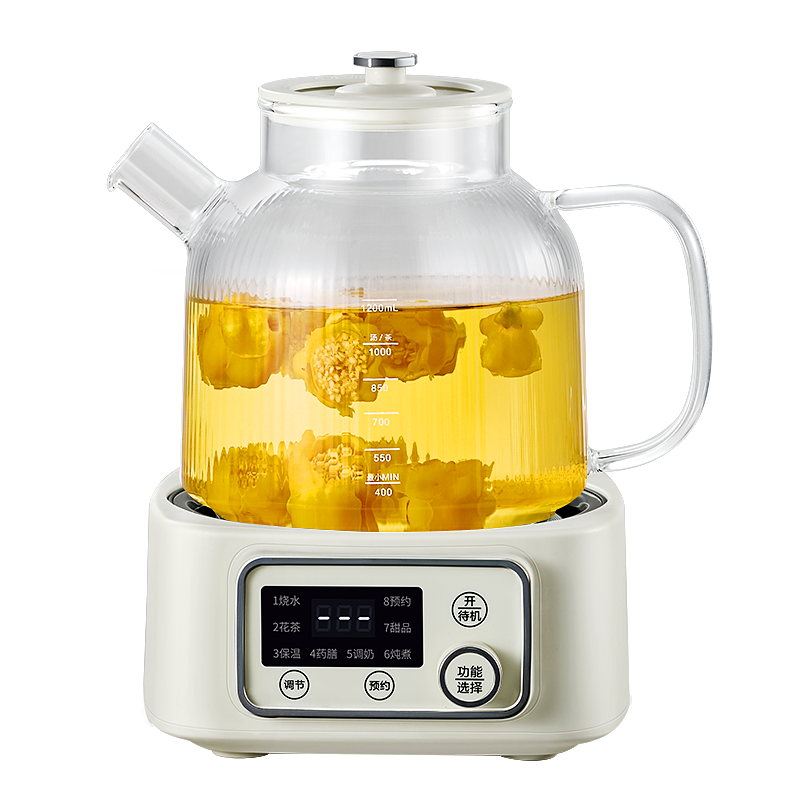 JIM积米丨全玻璃智能花茶壶煮茶烧水壶多功能养生壶【 BC-H12X】