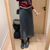 佐姿莎 纯色直筒后开叉仿羊绒半身裙N503  十色可选百搭；休闲气质兼具，轻松搭配御姐味道，下摆开叉设计，洋气高级显瘦；加密加厚仿羊绒，580g将近1.2斤的重量，软糯厚实保暖 商品缩略图12