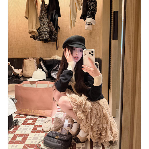 LINCHAOZHANG【乖乖甜心】LH250120 两色蝴蝶结针织毛衣 商品图3