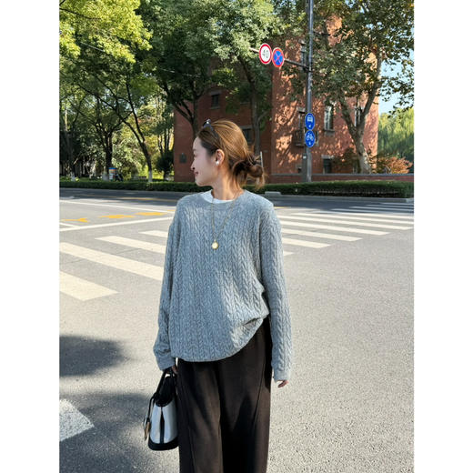 2511411   羊绒 立体麦穗 针织毛衣 商品图8