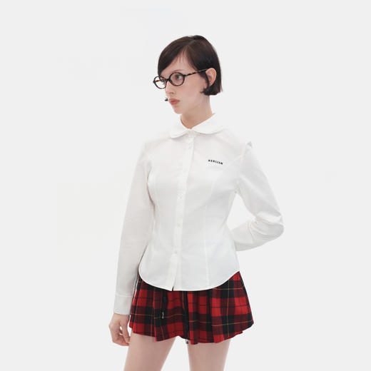 Herlian 2025冬季新品双层领收腰长袖衬衫 商品图1