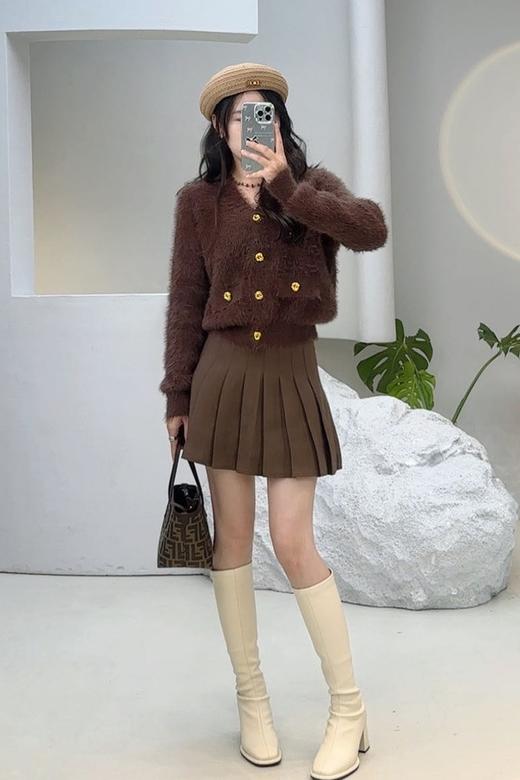 amadella 软糯仿貂毛时尚洋气开衫外套 21788 商品图1