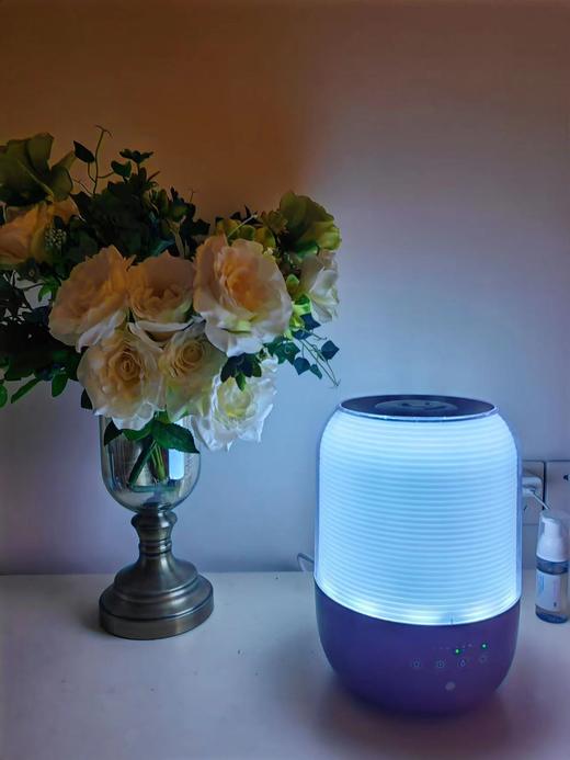 💥花粉福利【柔雾加湿器】氛围灯3档亮度、加湿、时间，水容量3L，1台=加湿器+氛围灯+香薰机，顶盖注水，机身可视水位，抑菌水箱，细腻风雾自动断电保护，静音安睡不扰质感天花板 商品图6