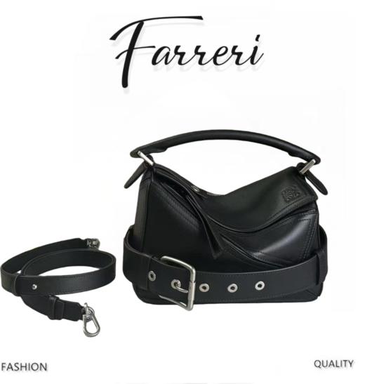 loewe罗*威 puzzle机车包 黑色 商品图0