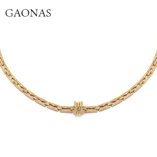 GAONAS 时尚贵气百搭金色项链11604XW 商品图2