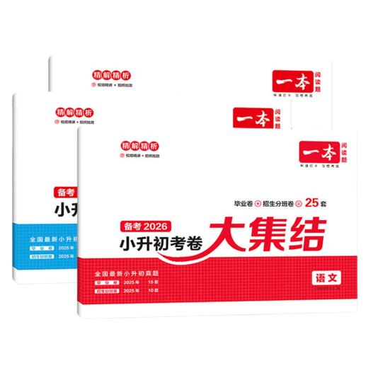 一本小升初考卷大集结小学毕业升学总复习试卷语文数学英语小升初真题试卷小学毕业升学考试模拟卷 商品图4