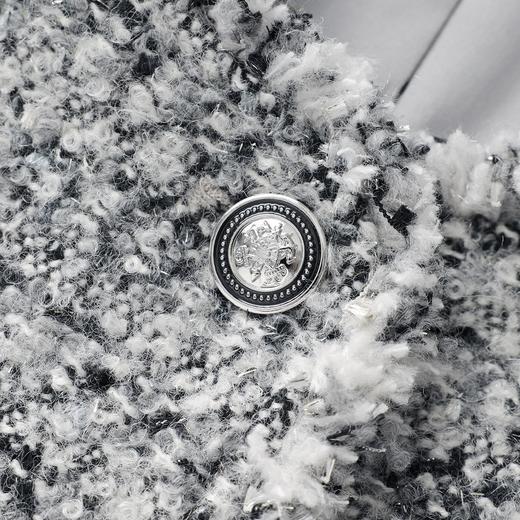 「高货wl」全新升级【铂金会员395/天猫529/差价134】(04912)洛诗琳亮丝粗花呢小香风外套2025秋冬加厚羊毛短外套女 商品图3