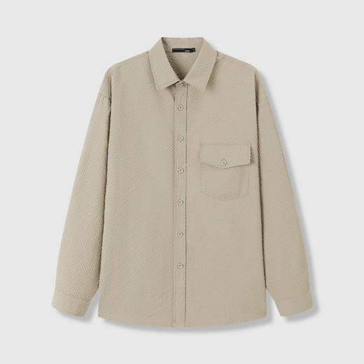 GXG男装【泡芙格】25秋季时尚休闲日常通勤简约百搭男式长袖衬衫K&C 商品图4