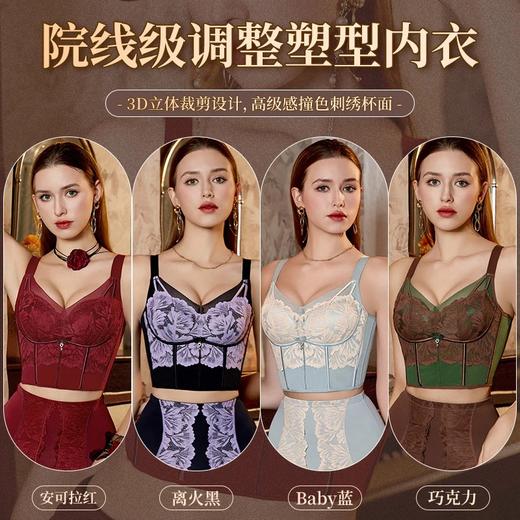 曼芮凯诗【思羽美人】调整型塑身欧若风矫正聚拢文胸23625 商品图0