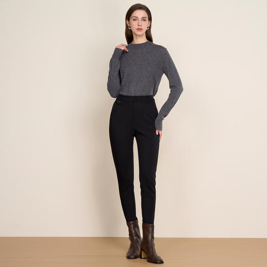 EITIE爱特爱加绒保暖显瘦百搭休闲裤冬季新款8005711 商品图1