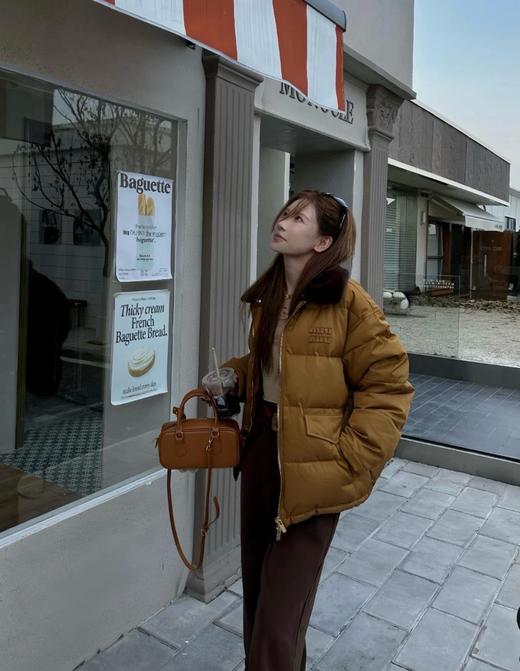 D112737重磅字母拉链皮毛一体羽绒服外套男女同款 商品图1