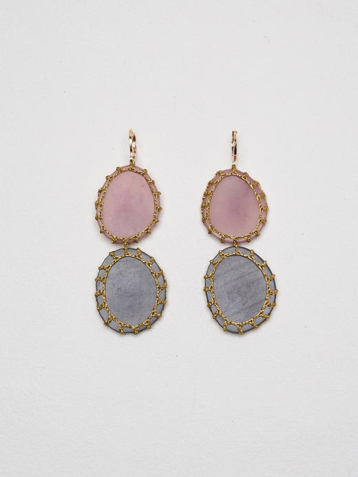 北京仓｜Boks&Baum-CARTAGENA DOBLE BO mini-灰色 耳环［法国设计师］ 商品图0